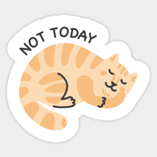 Nope Not Today Cat Sticker